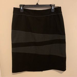 Vintage Atllier Luxe Black and Gray Pencil Skirt Size 10
